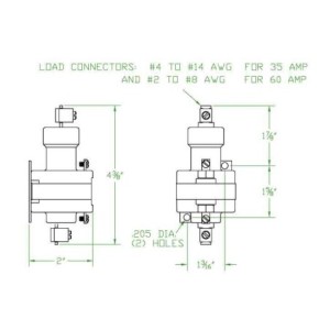 60A 1P 120Vac Mercury Contactor