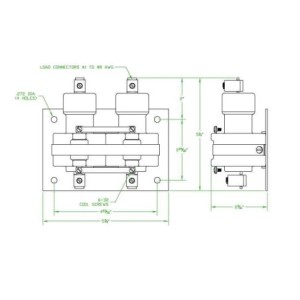 100A 2P 24Vdc Mercury Contactor 480V