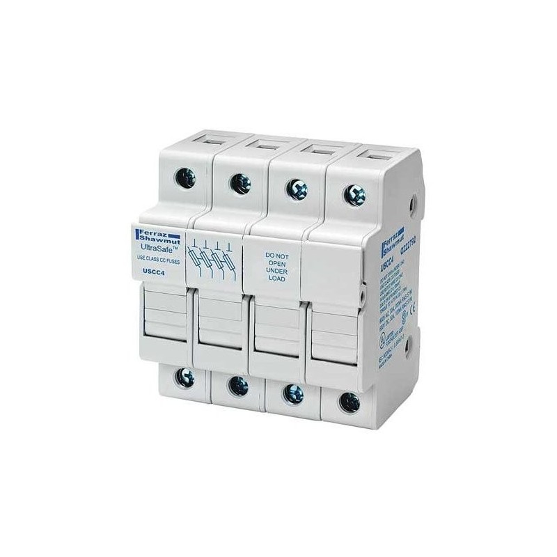 30A 4P 600V-ac~dc Ultrasafe Fuse Holder