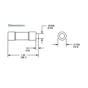 ATDR1/4 Shawmut 1/4-A 600Vac 300Vdc Time-Delay Fuse