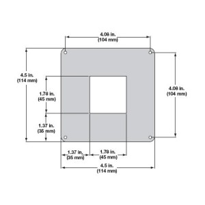 Panel Adapter Plate 1/4-DIN to 1/16-DIN | 0216-0866-P003 Drawing