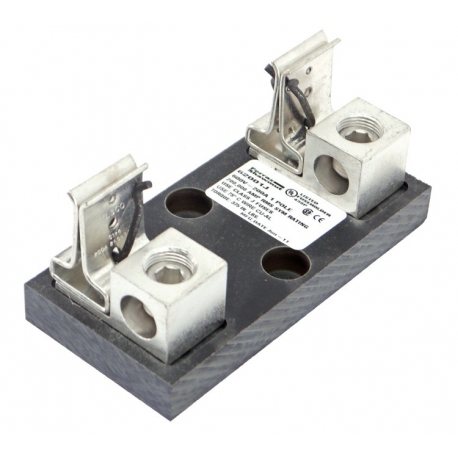 60 Ampere Mersen 20656 Class H and K Spring Reinforced Fuse Block with Box Connector 1 Pole 4-14 Wire Range 