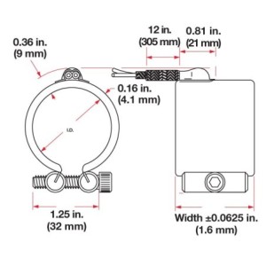 1-1/2" ID 2"W NOZZLE HEATER